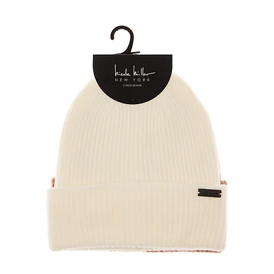 Nicole Miller Beanie Set, 2 pk