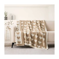 Snuggle Knit Throw, Beige, 50 in x 60 in