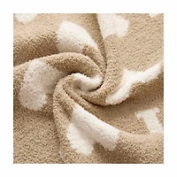 Snuggle Knit Throw, Beige, 50 in x 60 in