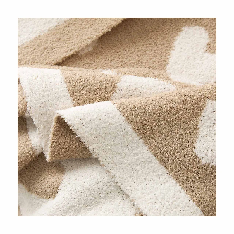 Snuggle Knit Throw, Beige, 50 in x 60 in