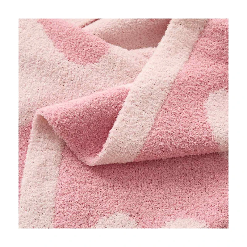Snuggle Knit Throw, Pink, 50 in x 60 in