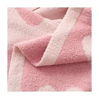 Snuggle Knit Throw, Pink, 50 in x 60 in
