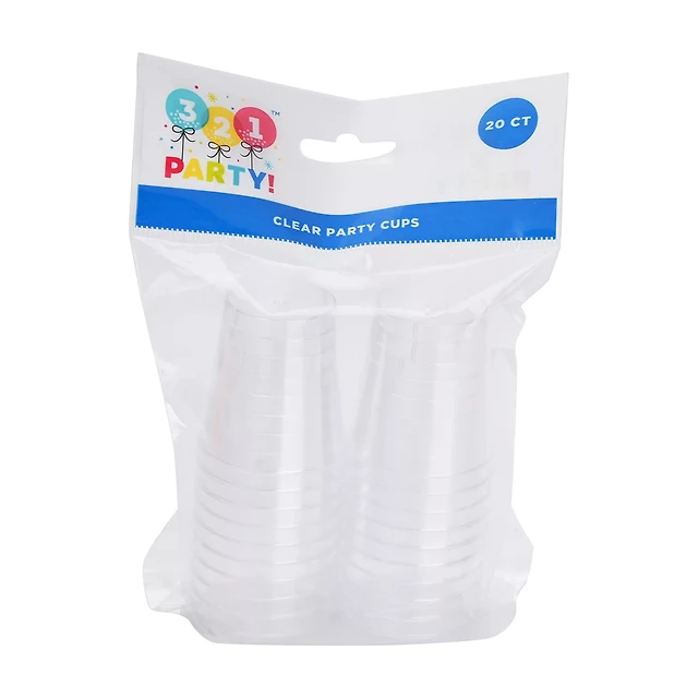 321 Party! Clear Party Cups, 20 ct