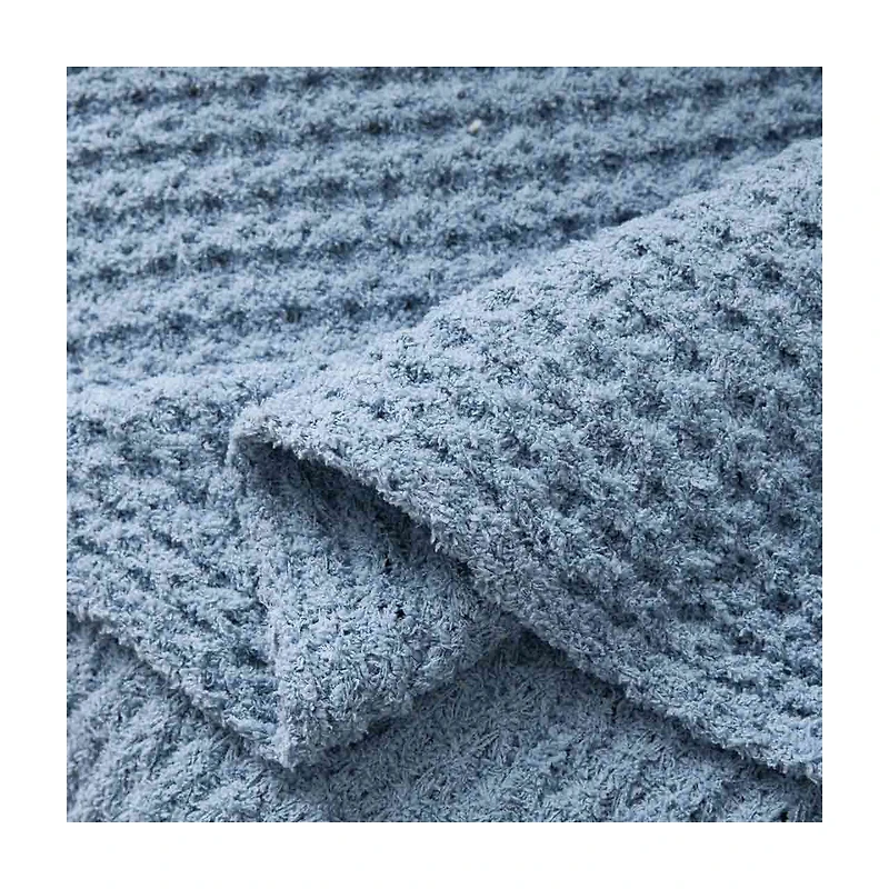 Everyday Waffle Throw, Blue, 50 in x 60 in