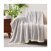 Everyday Waffle Throw, Gray, 50 in x 60 in