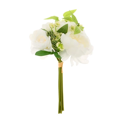 Artificial White Peony Bouquet