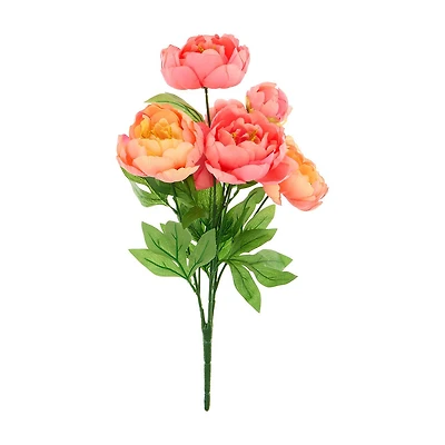 Artificial Pink Peony Bushel
