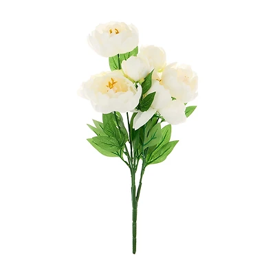 Artificial White Peony Bush