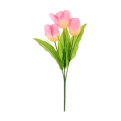 Artificial Light Pink Tulip Bushel