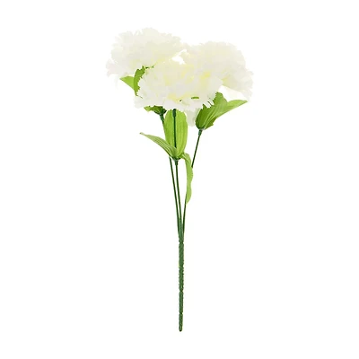 Artificial White Carnation Bushel