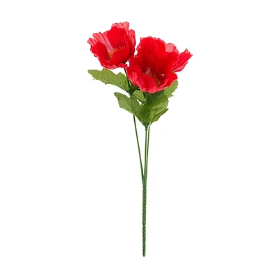 Artificial Red Poppy Pick