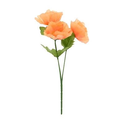 Artificial Orange Poppy Pick