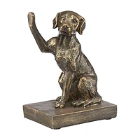 Bronzed Dog Bookends, Set of 2