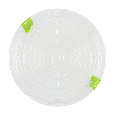 Trueliving Outdoors Clear Plant Saucers, Assorted Sizes