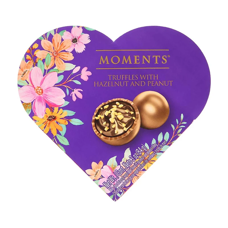 Moments Truffles With Hazelnut And Peanut, 3 oz