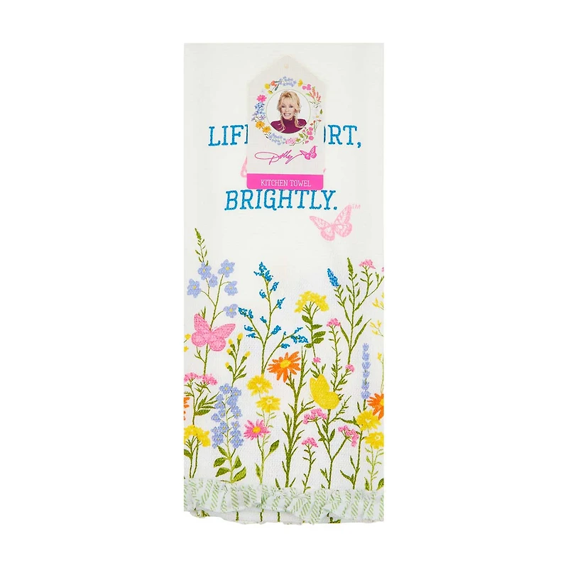 Dolly Parton "Life's Short, Bloom Brightly" Kitchen Towel