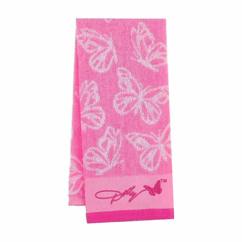 Dolly Parton Pink Butterflies Kitchen Towel