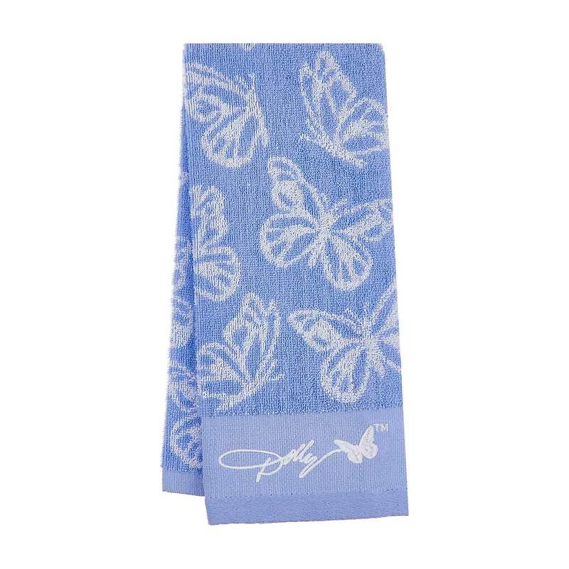 Dolly Parton Blue Butterflies Kitchen Towel