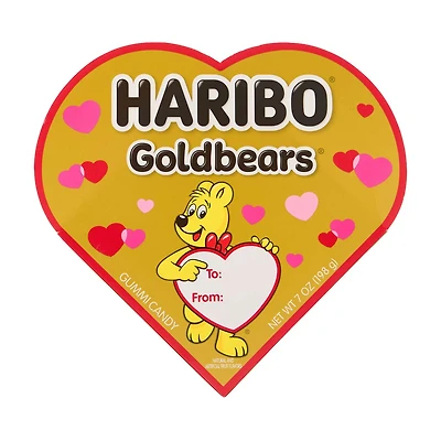 Valentine's Day Haribo Gummy Bear Goldbears Heart Box, 7 oz