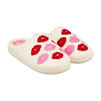 Rhinestone Lips Slippers, Small