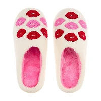 Rhinestone Lips Slippers, Medium
