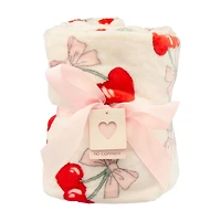No Comment Cherries Plush Throw