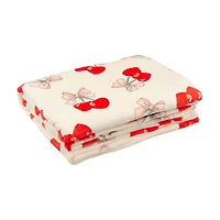 No Comment Cherries Plush Throw