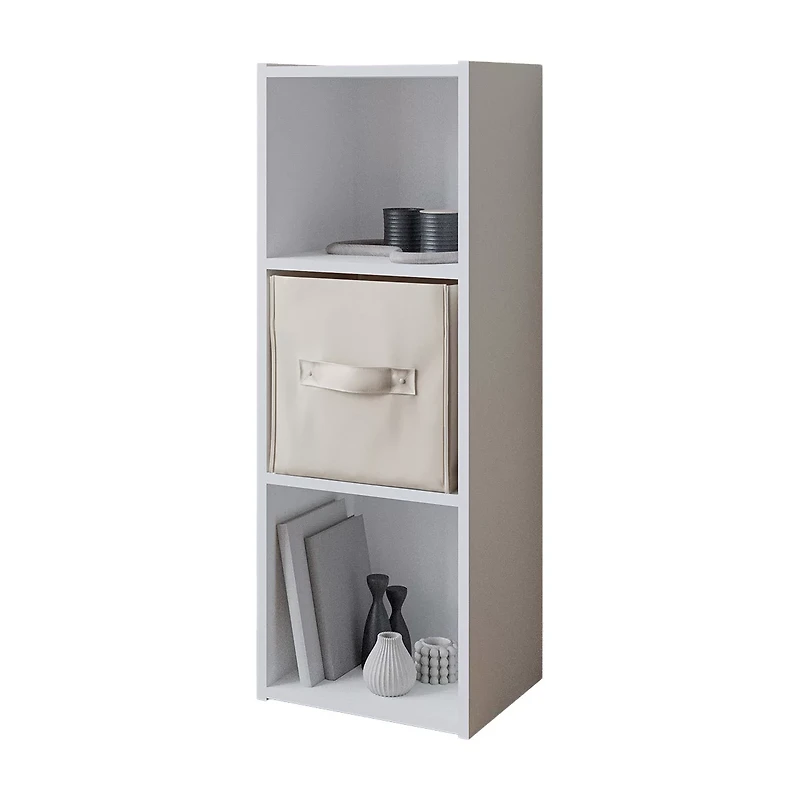White 3-Cube Organizer Bookshelf