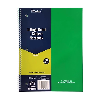 Office Hub 1 Subject Poly Notebook, 60 Sheets