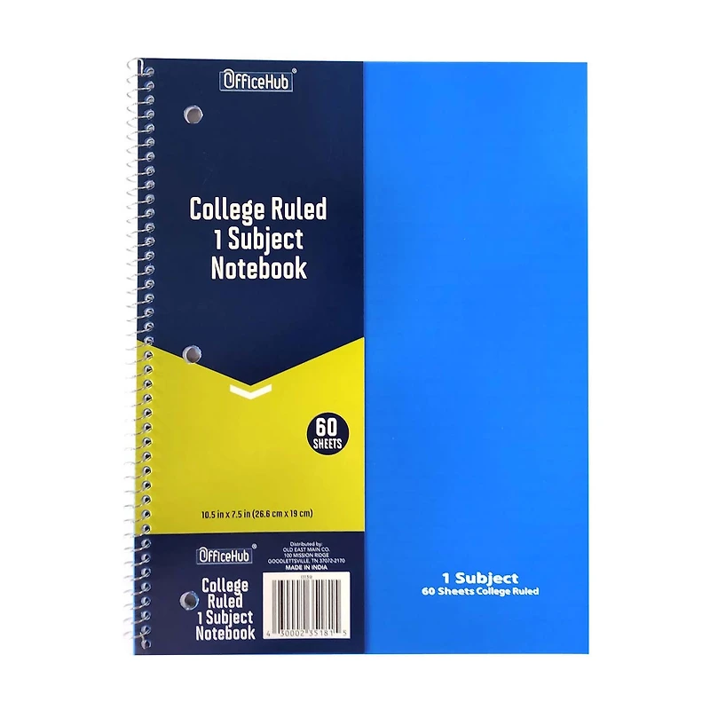 Office Hub 1 Subject Poly Notebook, 60 Sheets