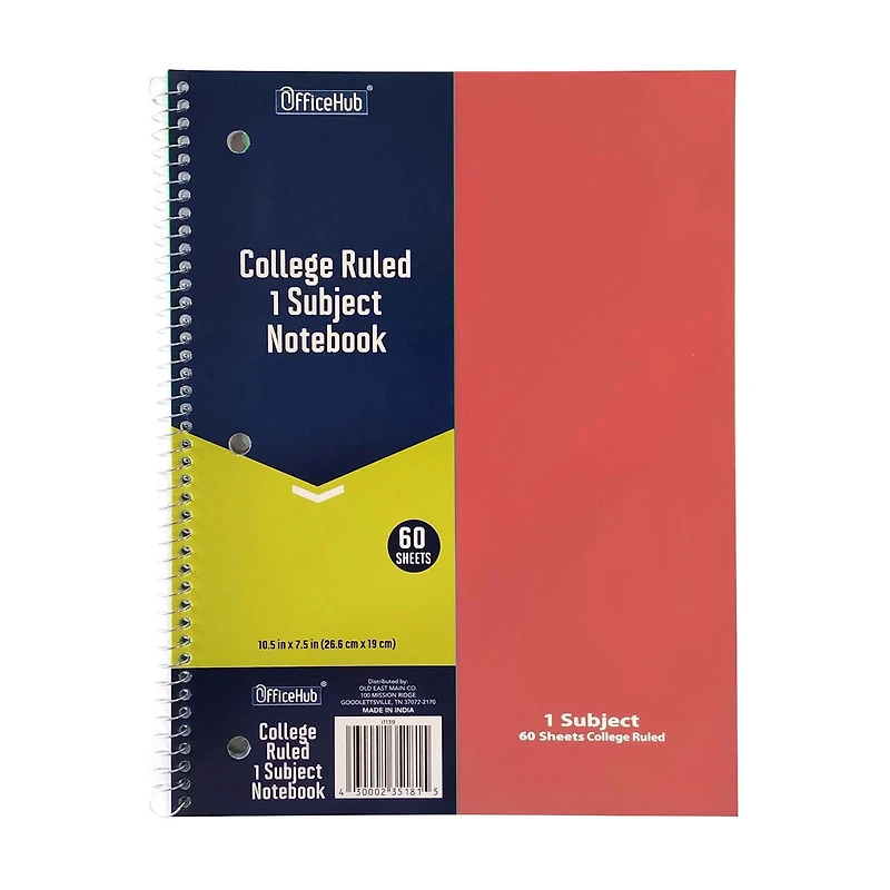 Office Hub 1 Subject Poly Notebook, 60 Sheets