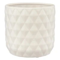 Ceramic Diagonal Outdoor Planter, Medium