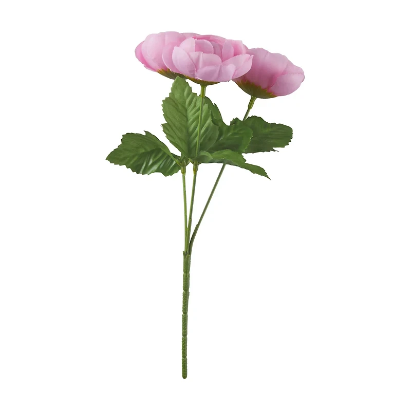 Artificial Pink Ranunculus Floral Pick