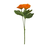 Artificial Orange Poppy Floral Pick