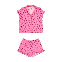 Valentine's Day Women's Pajama Set, Cherry, XL