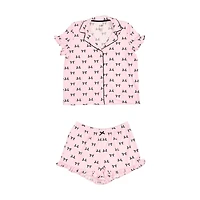 Valentine's Day Women's Pajama Set, Bows, Medium