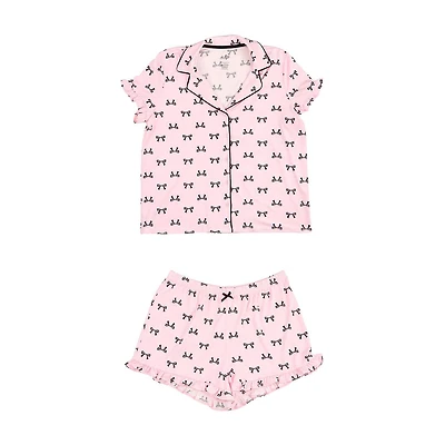Valentine's Day Women's Pajama Set, Bows, Large