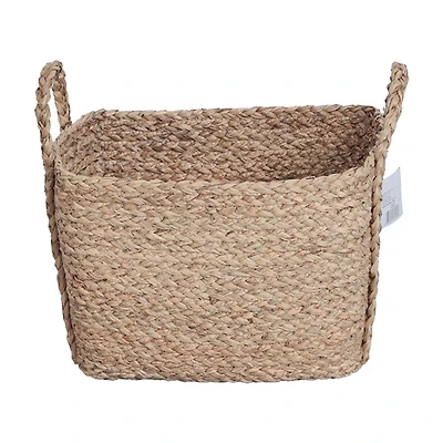 Woven Seagrass Storage Basket with Handles, Small