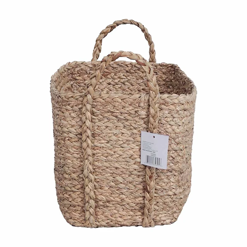 Woven Seagrass Storage Basket with Handles, Small