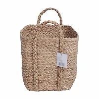 Woven Seagrass Storage Basket with Handles, Small