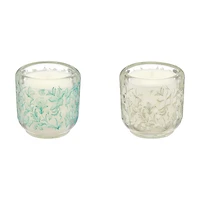 Glass Printed Candle, 6 oz, 2 Assorted Designs