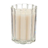 Glass Ribbed Candle, Mandarin, 8 oz