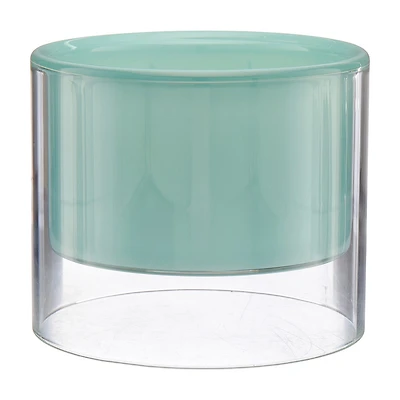 Double Glass Candle, Cashmere, 10 oz