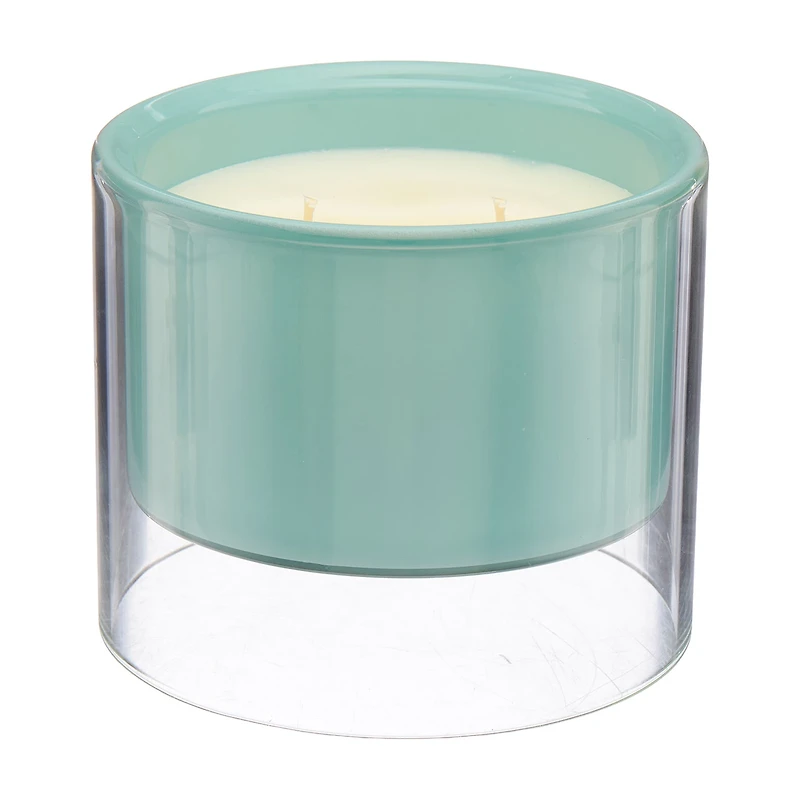 Double Glass Candle, Cashmere, 10 oz