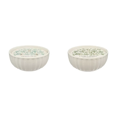 Ceramic Bowl Candle, 15 oz, 2 Assorted Scents