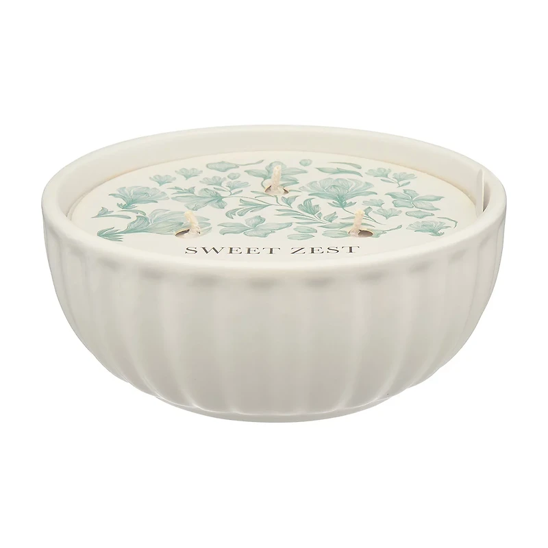 Ceramic Bowl Candle, 15 oz, 2 Assorted Scents