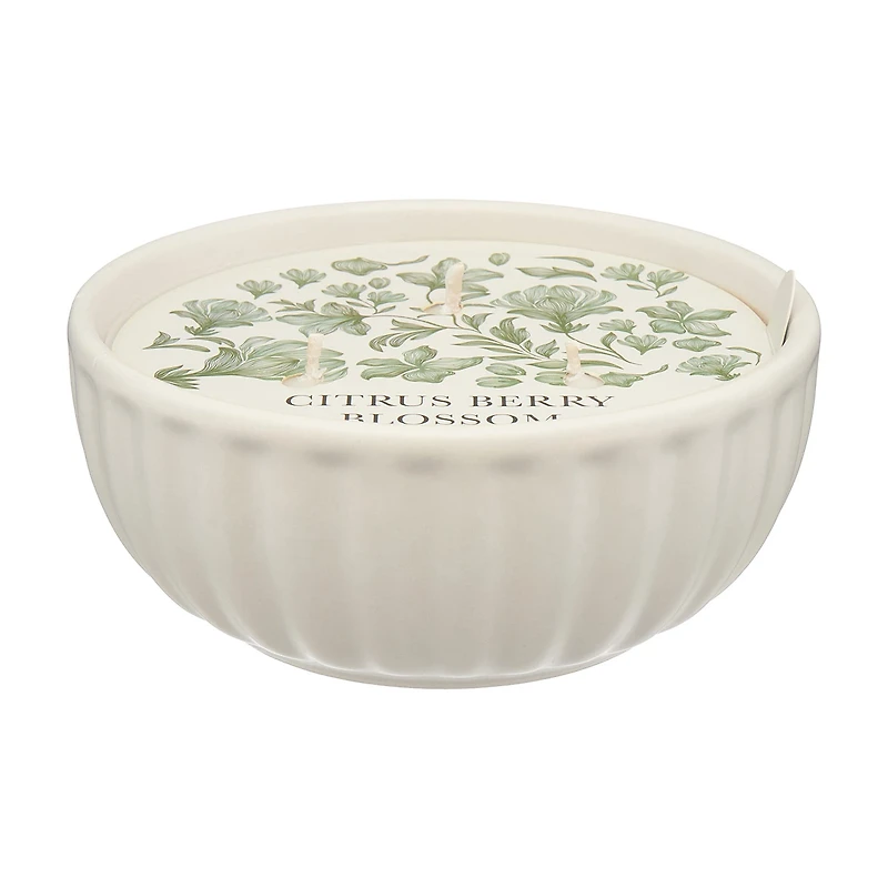 Ceramic Bowl Candle, 15 oz, 2 Assorted Scents