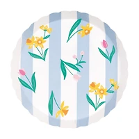 Floral Plate, 10 in, 8 ct