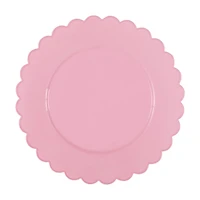 Pink Plastic Plate, 8 ct