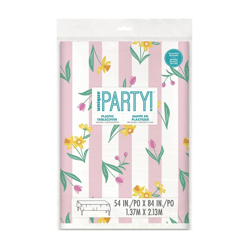 Unique Party Floral Tablecover, 54x84 in